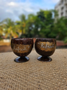 Coconut Shell Juice Cups (set of 2)