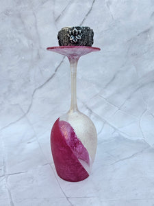 Wine Glass Candle Holder