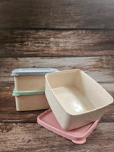 Load image into Gallery viewer, Lunch Box - Square (500 ml) | Rice Husk | Recycled | Pastel Colors
