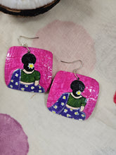 Load image into Gallery viewer, Hand Painted - Coconut Shell Earrings - Sujata
