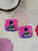 Load image into Gallery viewer, Hand Painted - Coconut Shell Earrings - Sujata
