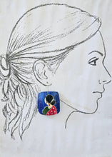 Load image into Gallery viewer, Hand Painted - Coconut Shell Earrings - Roja
