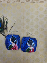 Load image into Gallery viewer, Hand Painted - Coconut Shell Earrings - Roja
