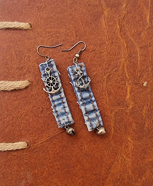 Denim Earrings