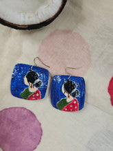 Load image into Gallery viewer, Hand Painted - Coconut Shell Earrings - Roja
