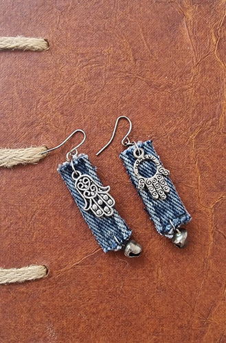 Denim Earrings