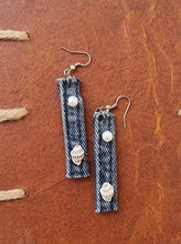 Load image into Gallery viewer, Denim Earrings | Pearl and Shell Charm
