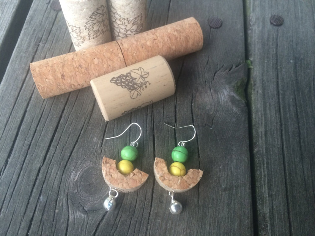 Wine Cork Earring