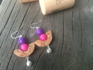 Wine Cork Earring