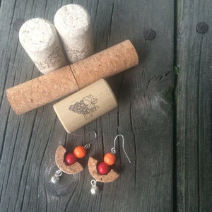 Wine Cork Earring